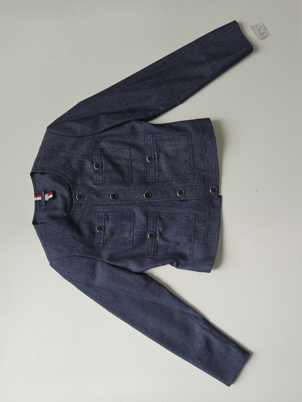 Tommy Hilfiger Dark Navy Textured Cropped Jacket NWT – Size 4